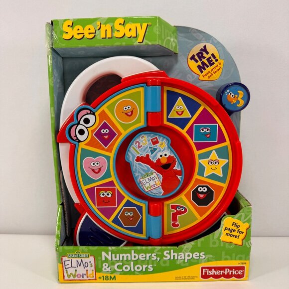 Fisher-Price See 'n Say Elmo's World Numbers Shapes Colors 2005 Sesame Street - Picture 3 of 9